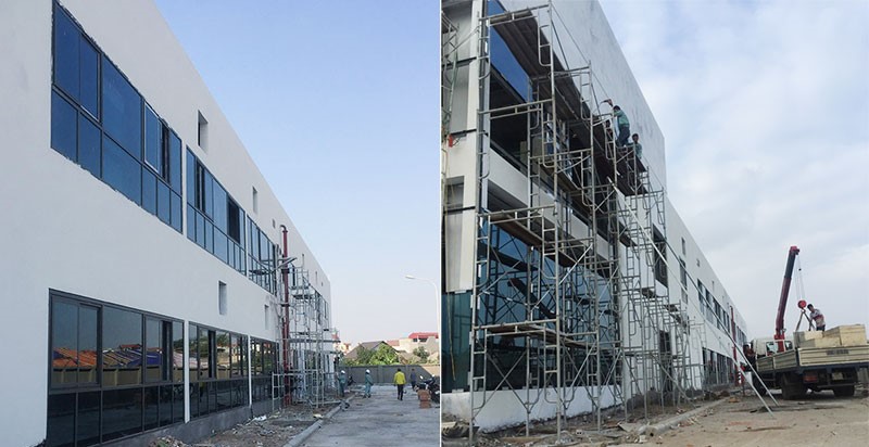 Giá làm vách phòng nhôm kính tại Hà Nội