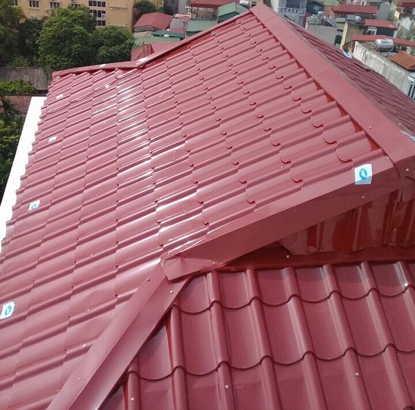 Mẫu mái tôn cho nhà ống tại Hà Nội 