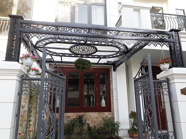 Lợp mái tôn hiên nhà đẹp Hà Nội 