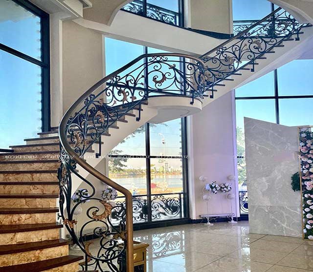 Thợ sơn cầu thang sắt đẹp Hà Nội 