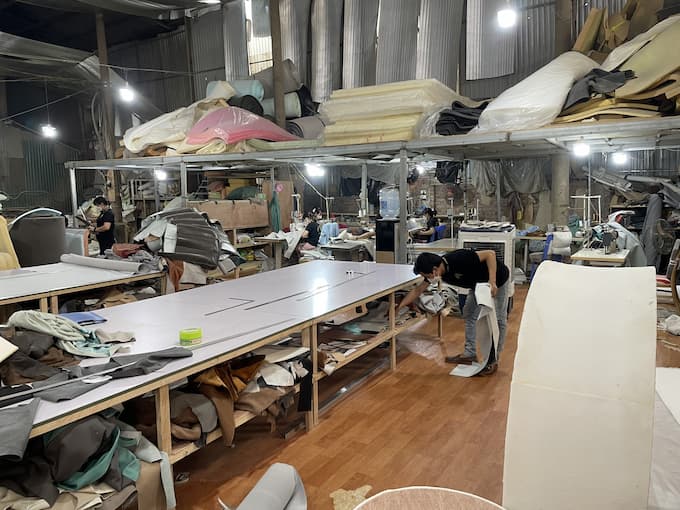 Bọc ghế sofa cũ tại nhà Hà Nội