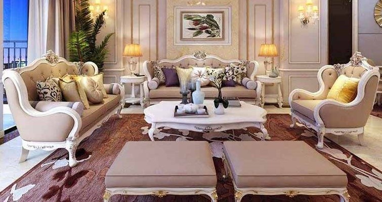 sofa tân cổ điển bọc da ghế sofa tại nhà hà nội