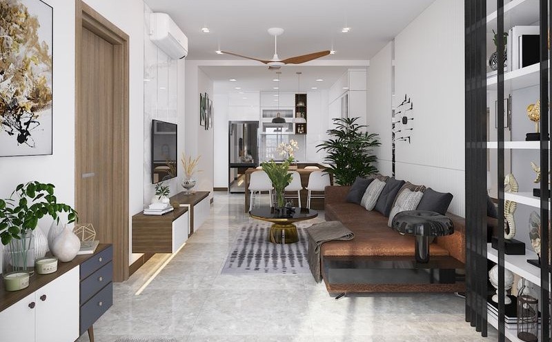 nội thất phòng khách chung cư nhỏ hẹp, nhà ống, gỗ tự nhiên 30m2 40m2 hiện đại đơn giản đẹp giá rẻ